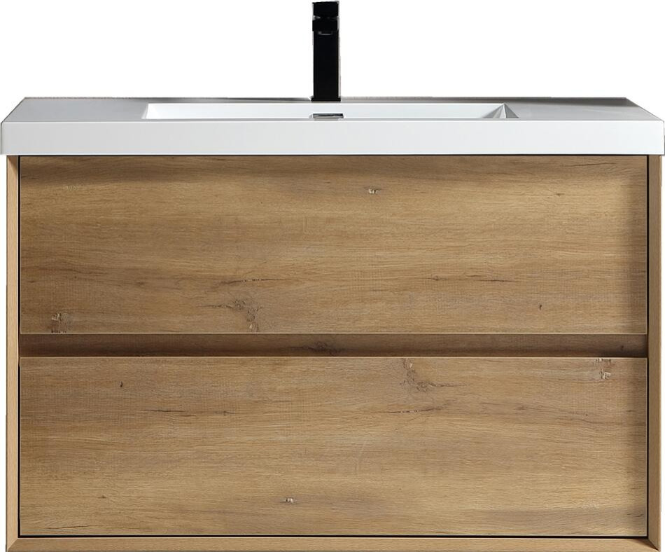 Ashley 36'' Floating Vanity, Acrylic Top Contemporary Bathroom