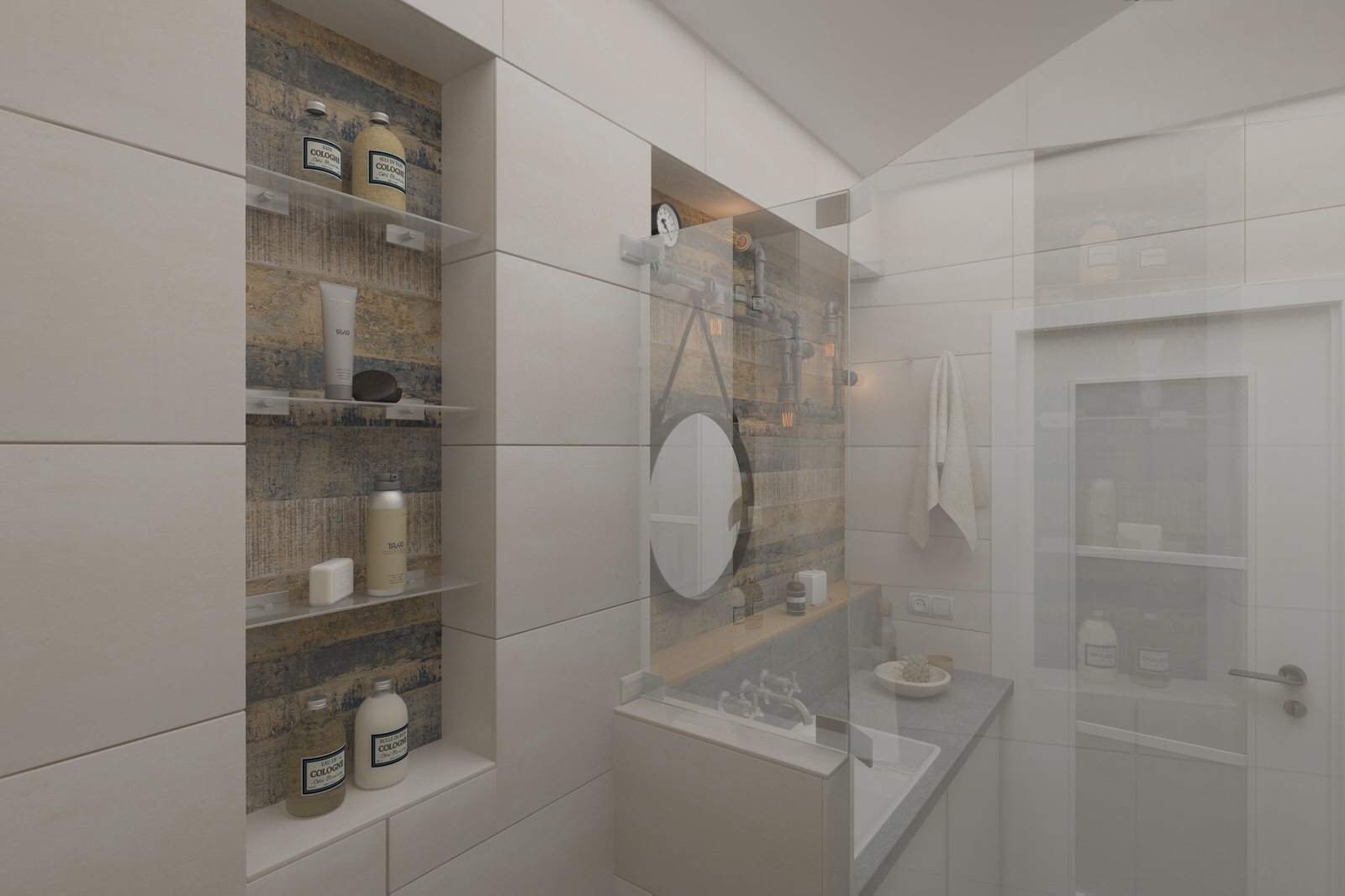 Ванная комната в стиле лофт