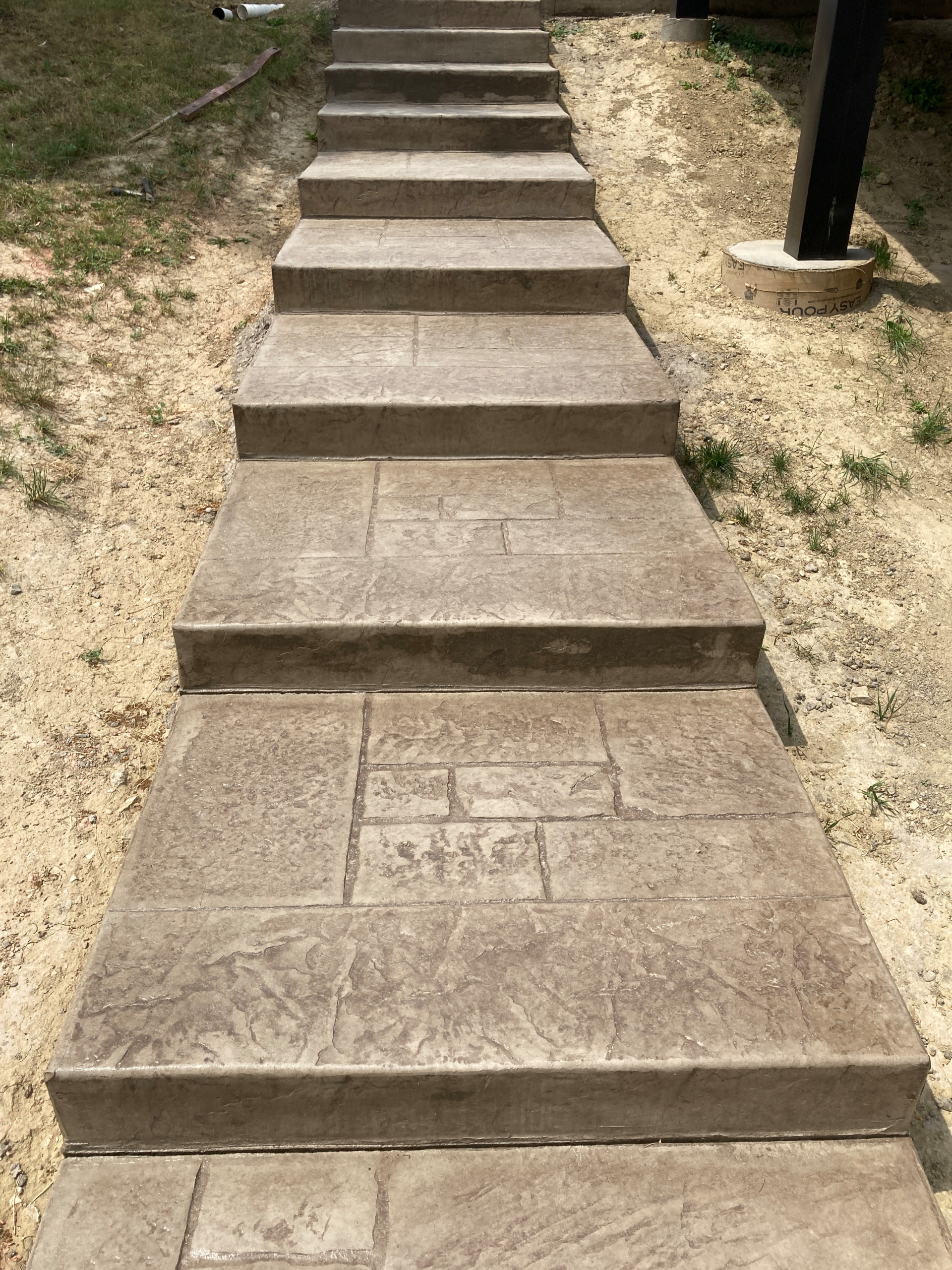 Timbertech Deck Fortress Railing Stamped Concrete
