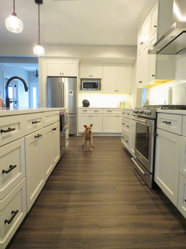 Example of a transitional kitchen design in Grand Rapids