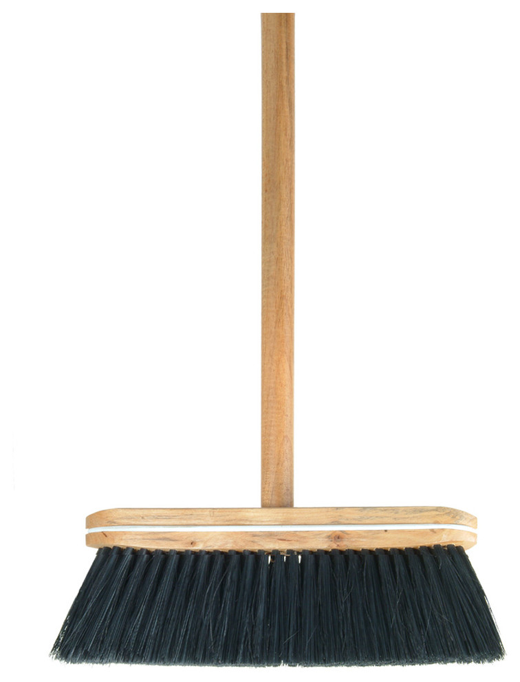 Superio Broom, Wood Handle, Fine Tampico Bristles, Heavy Duty Household