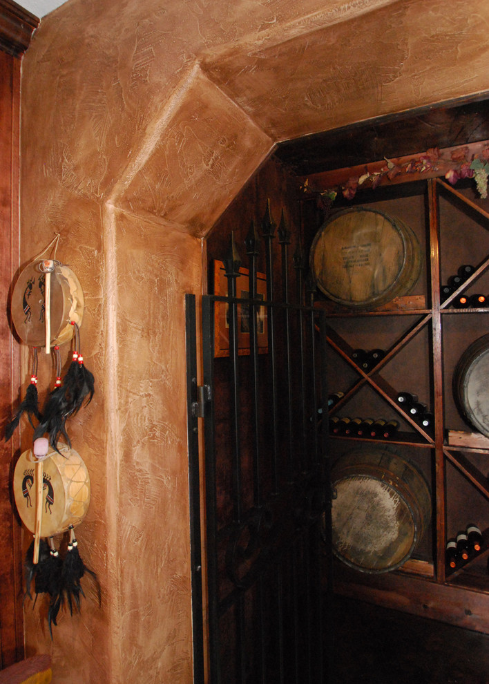 This is an example of a large country wine cellar in Kansas City.