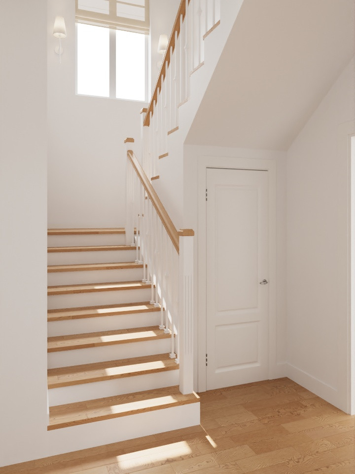 Частный дом в белом цвете