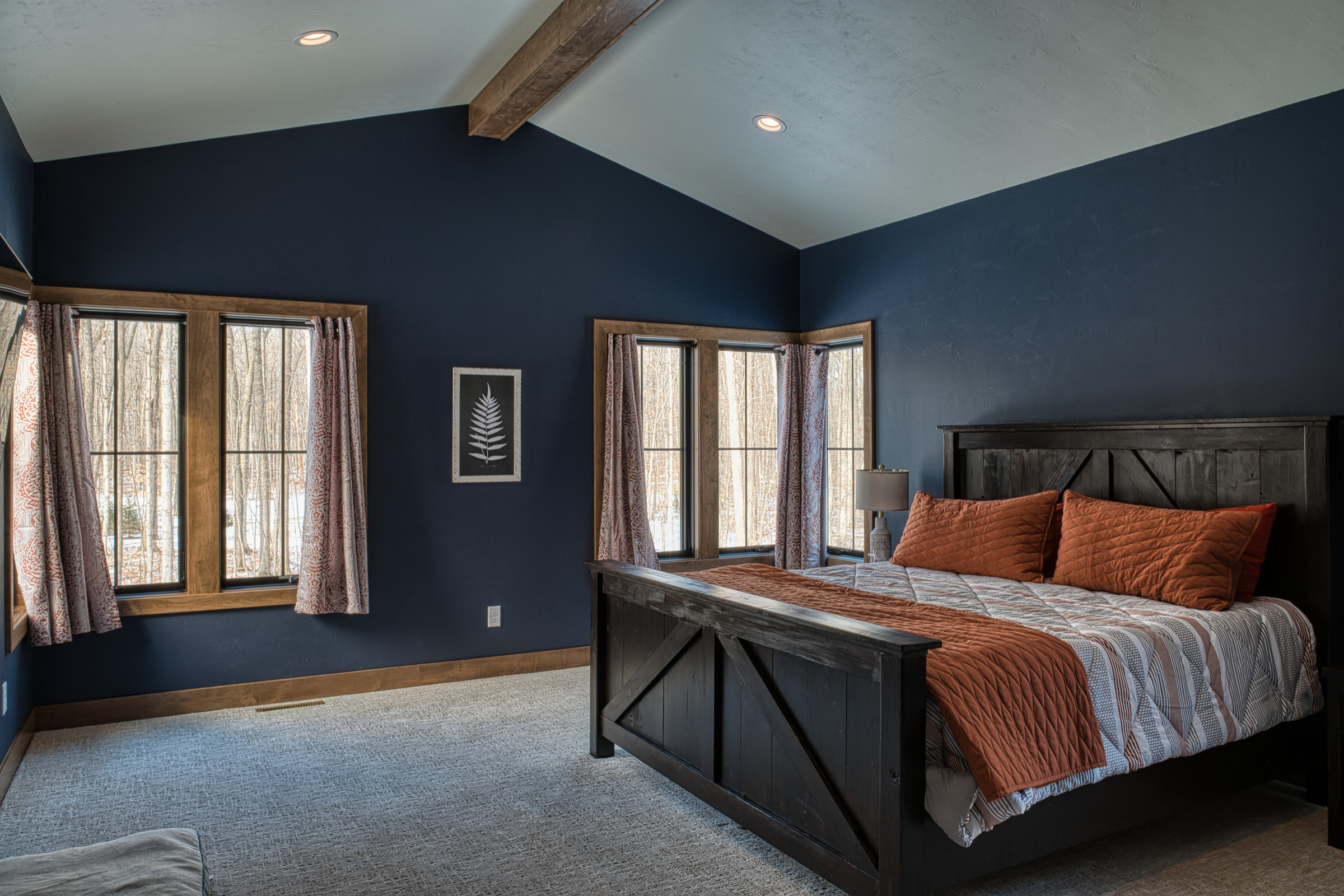 Primary Bedroom with Wooded Views