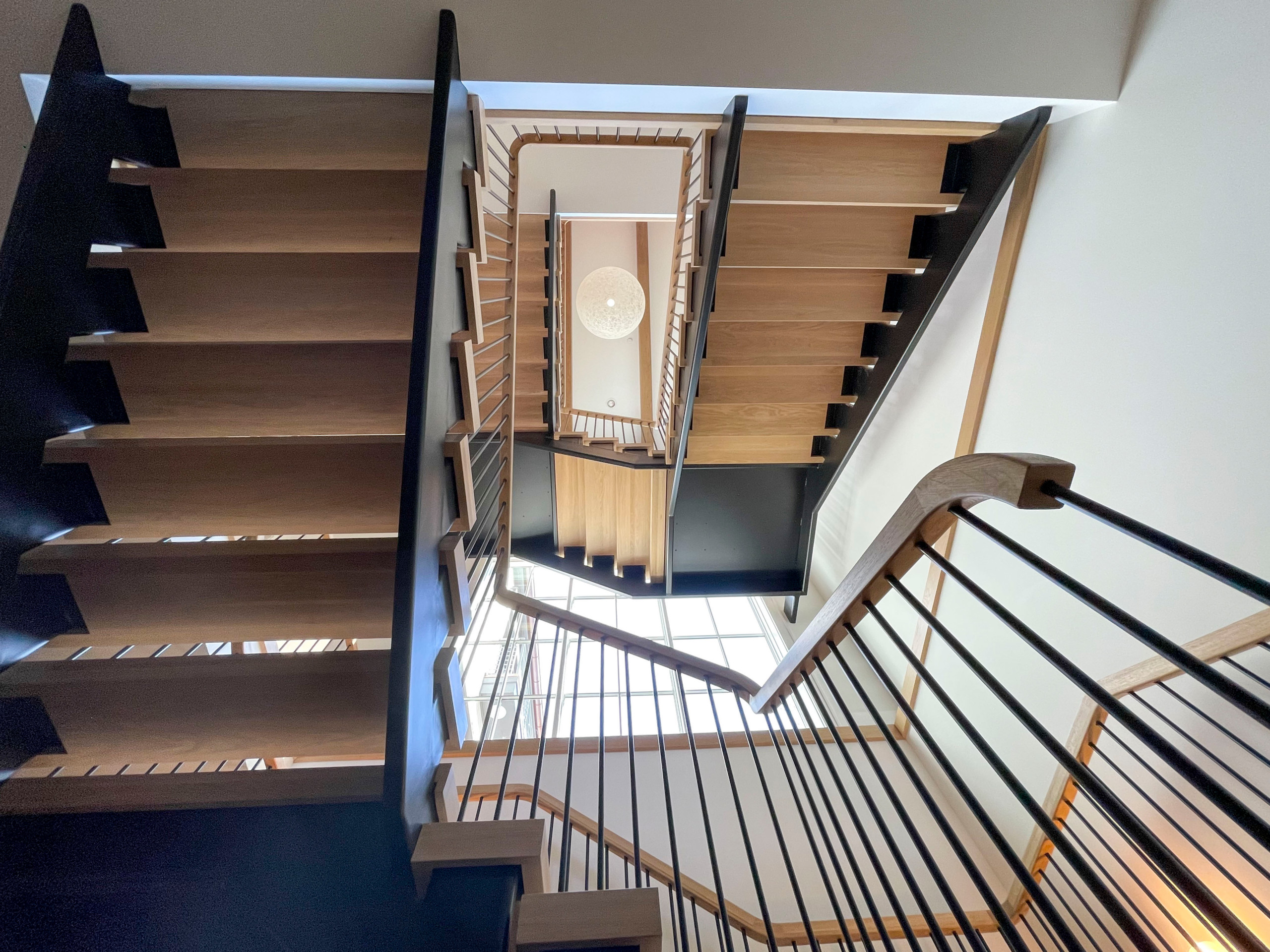 96_Dramatic cantilevered no-riser staircase, Bethesda, MD 20814