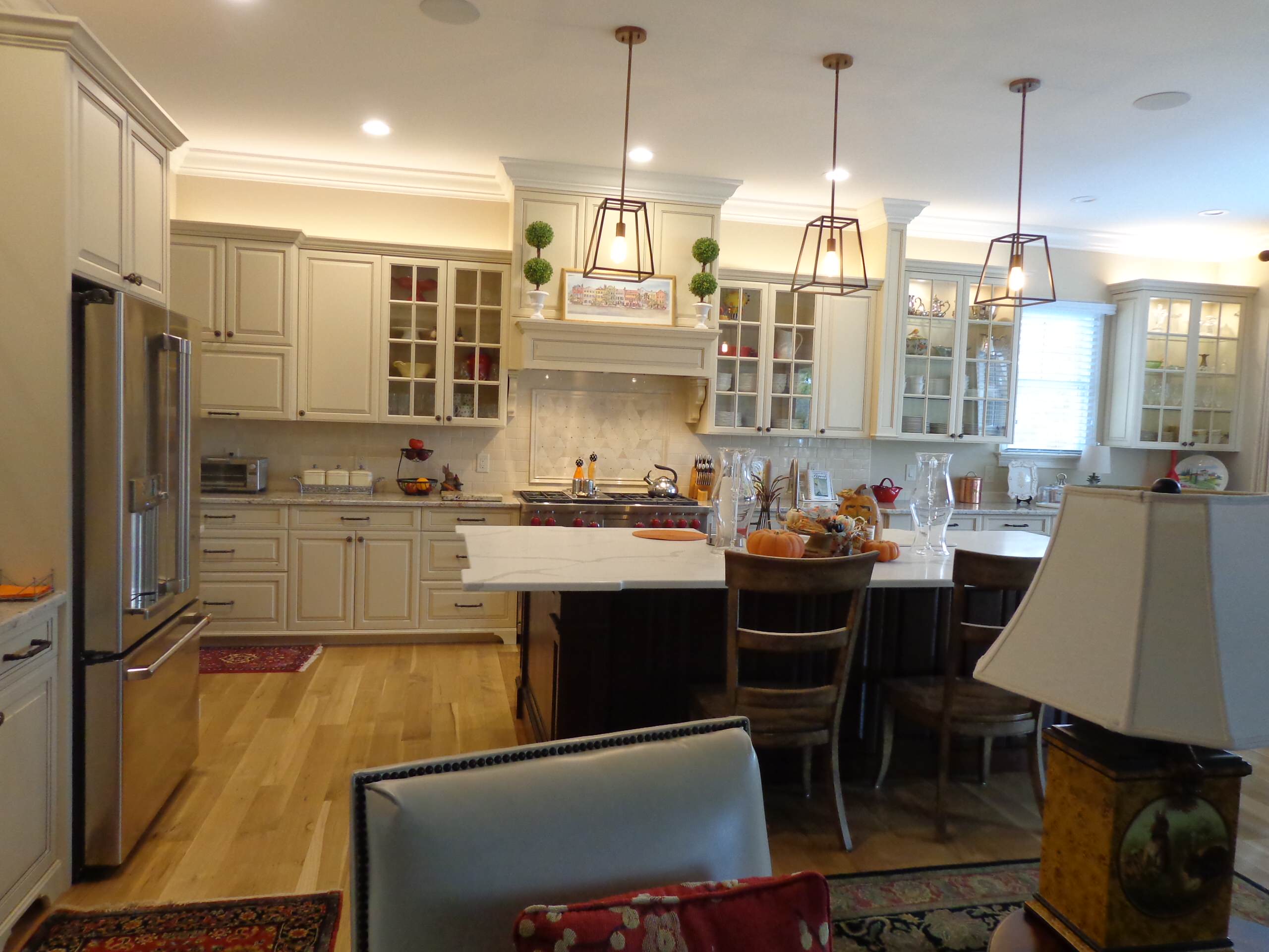 Kitchen with painted/glazed cabinets