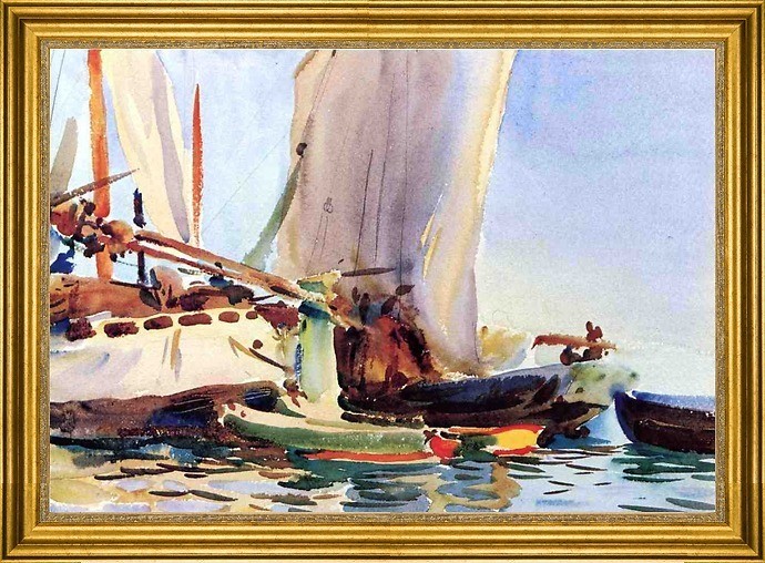 John Singer Sargent-16"x24" Framed Canvas