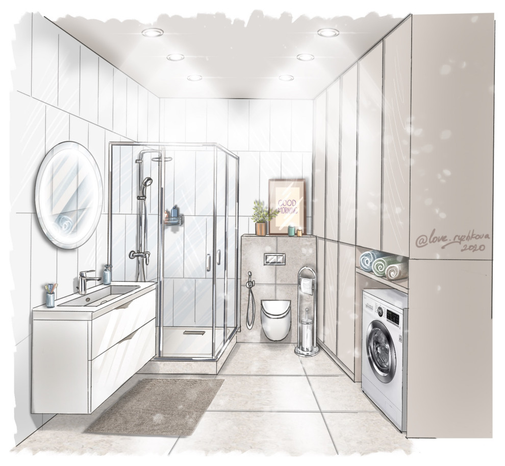 Дизайн-проект квартиры по улице Солнечная поляна в г. Барнауле