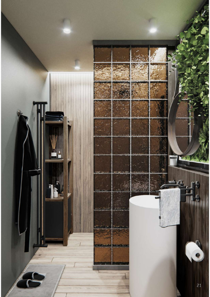 квартира в современном стиле в темных оттенках