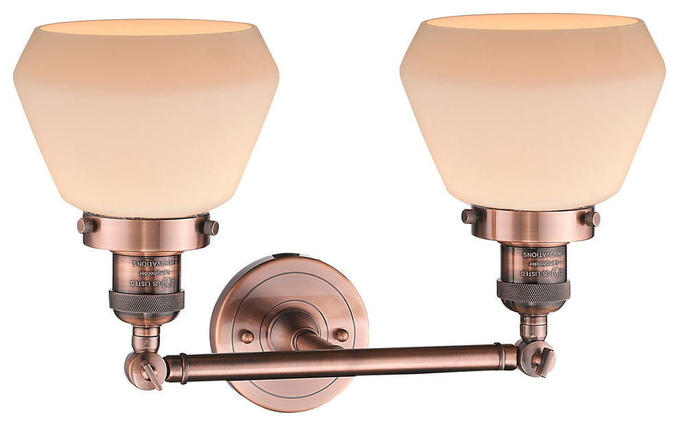 Fulton 2-Light Bath Fixture - Industrial - Bathroom Vanity Lighting ...