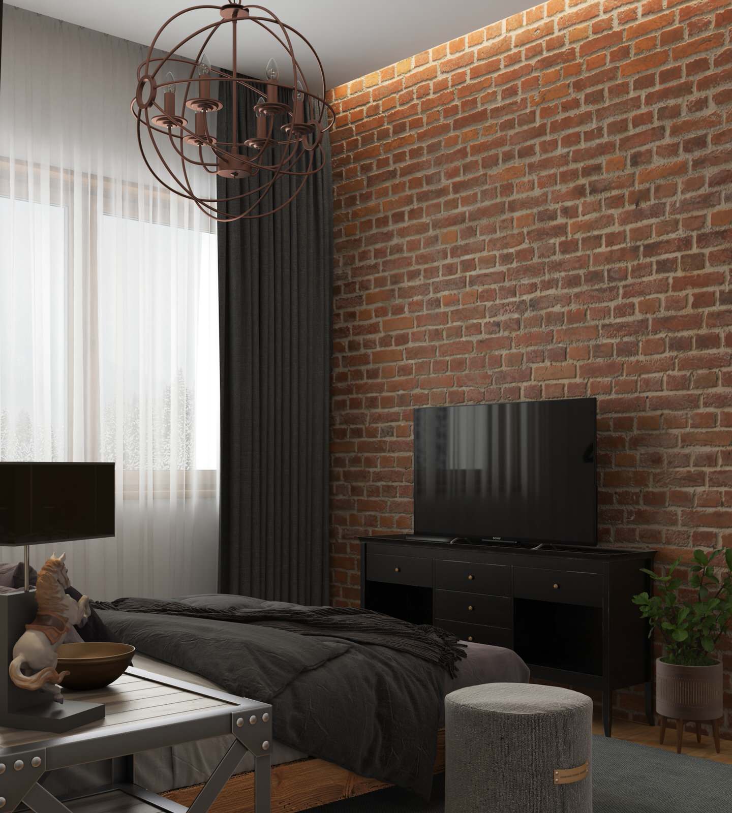 дизайн-проект интерьера деревянного загородного дома