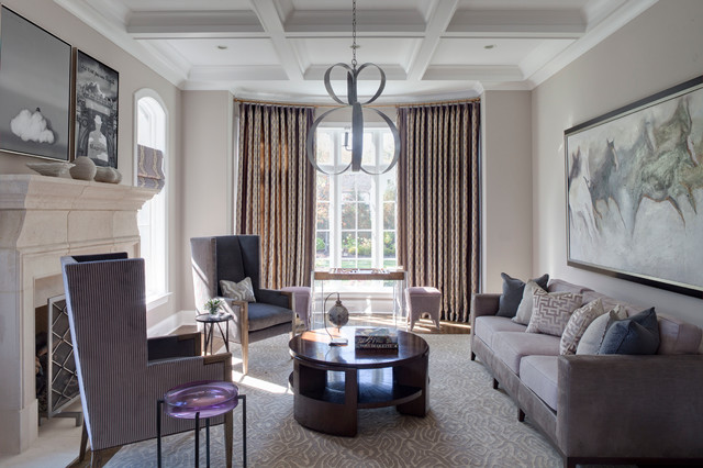 Residential transitional-living-room