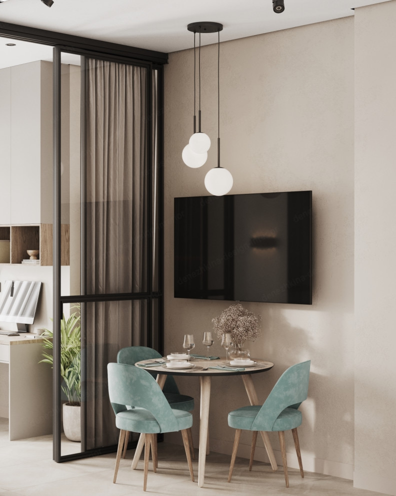 Дизайн проект 1 комнатной квартиры - ЖК Прокшино