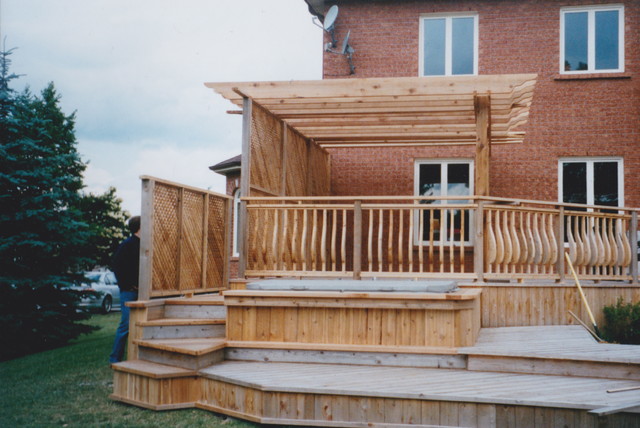 Backyard Deck With Built In Hot Tub And Fire Pit Bbq