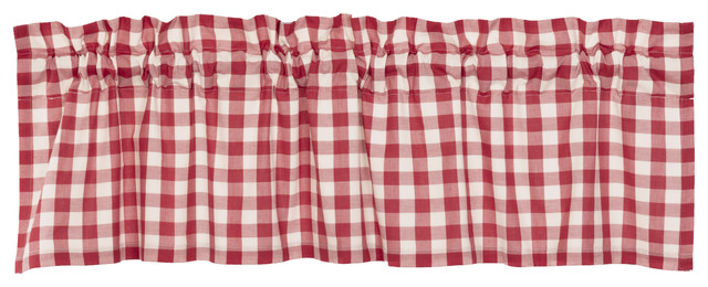Annie Buffalo Check Red Valances Farmhouse Valances By Black