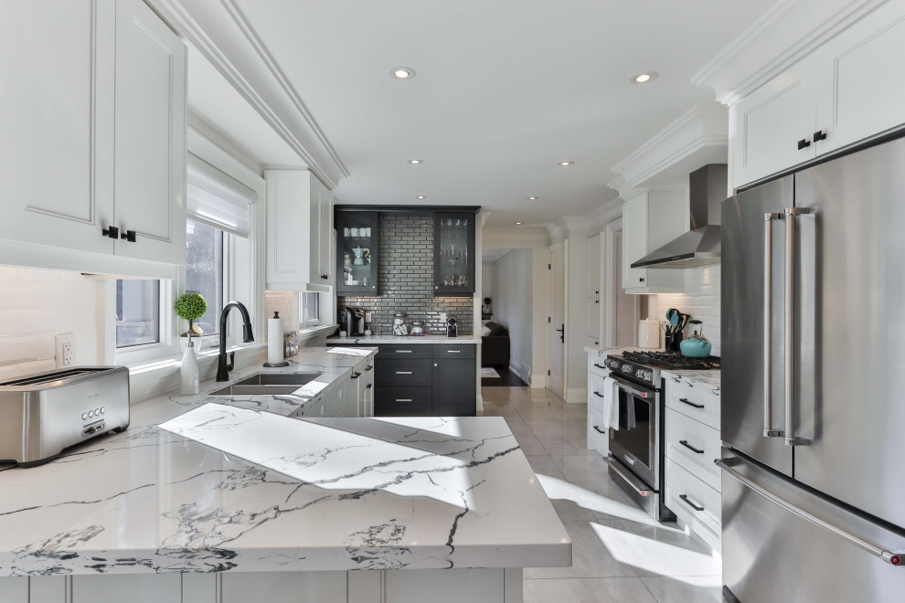 Example of a transitional kitchen design in Baltimore