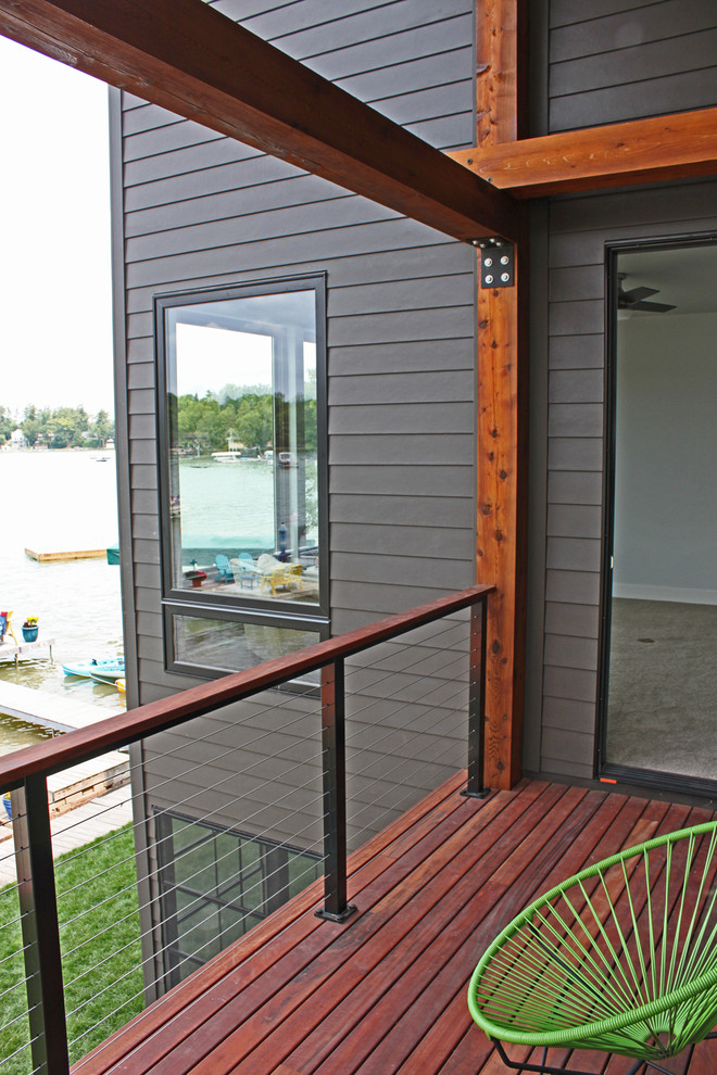 Fort Atkinson, WI Lake House Deck Railing Modern Deck Milwaukee
