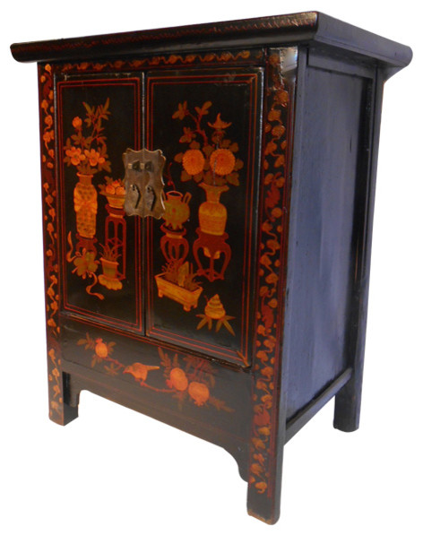 32" Chinese Antique-Style Shoe Cabinet