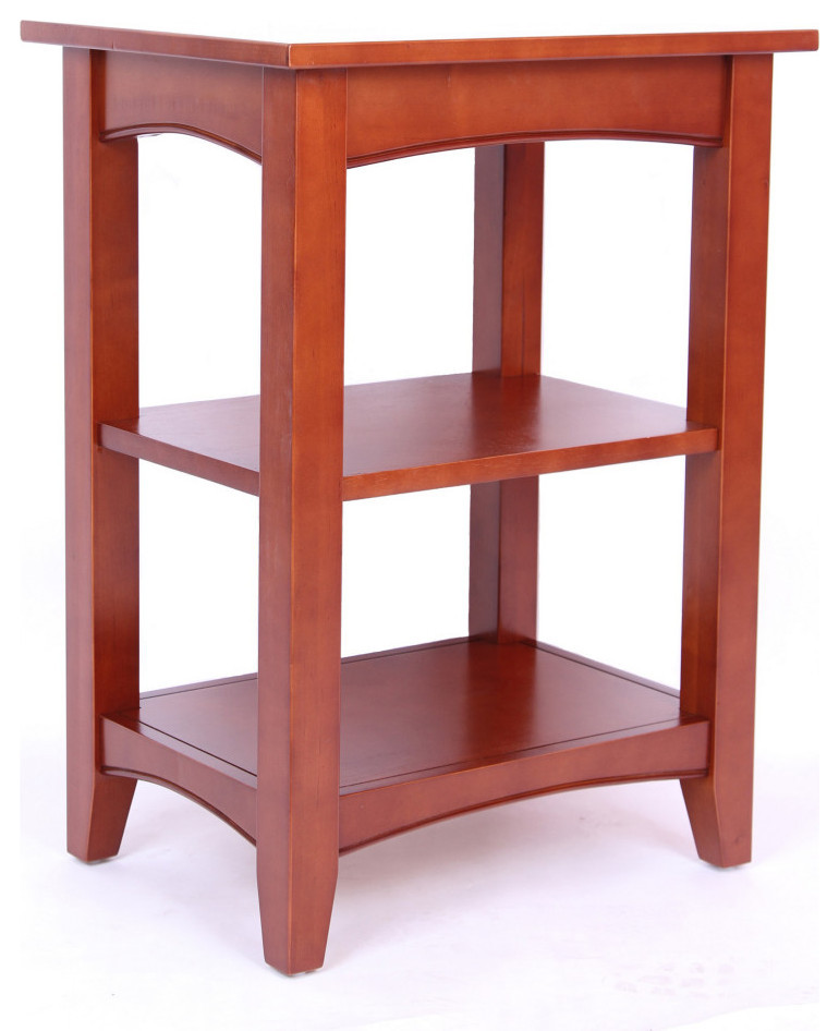 Shaker Cottage 2 Shelf End Table, Cherry Transitional Side Tables