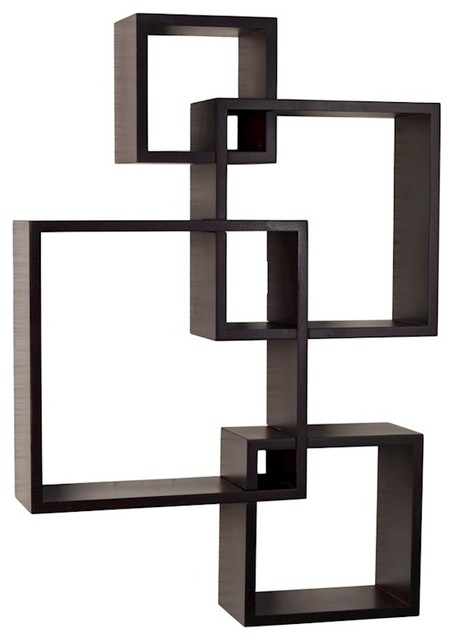 Danya B Intersecting Cube Shelves, Intersecting Square Shelves