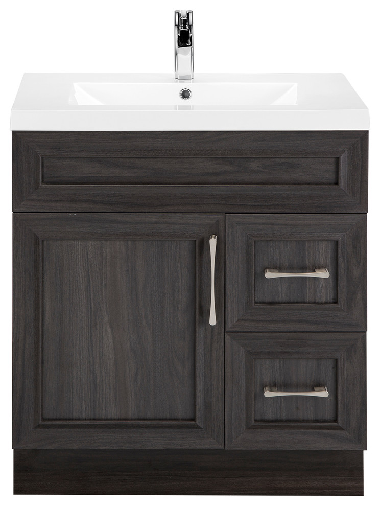 Classic 1Door 2Drawer Vanity With Top Transitional