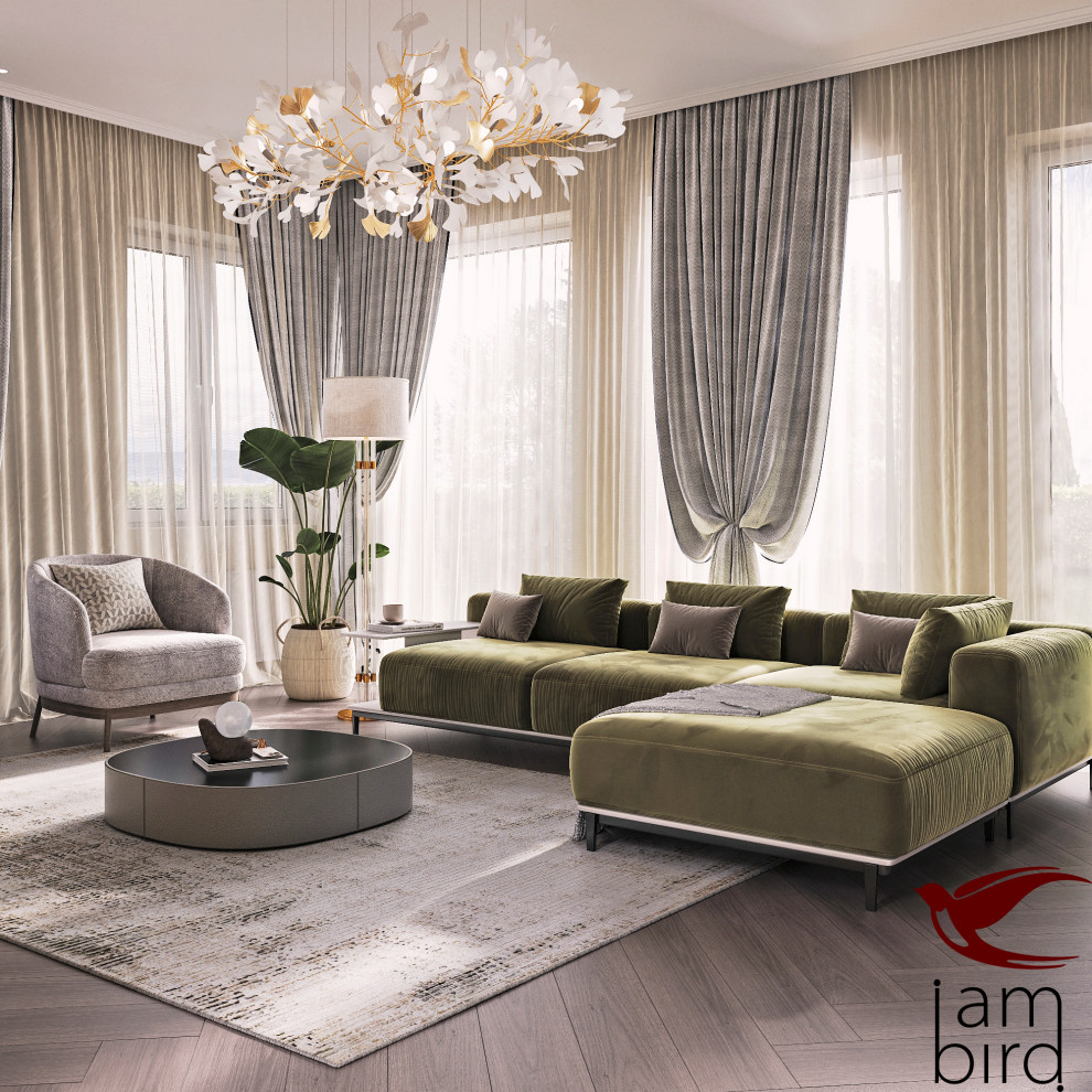 Современная классика с нотками ар-деко в КП "Гайд Парк"