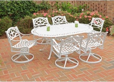 Home Styles Biscayne 72 in. Swivel Patio Dining Set - Seats 6