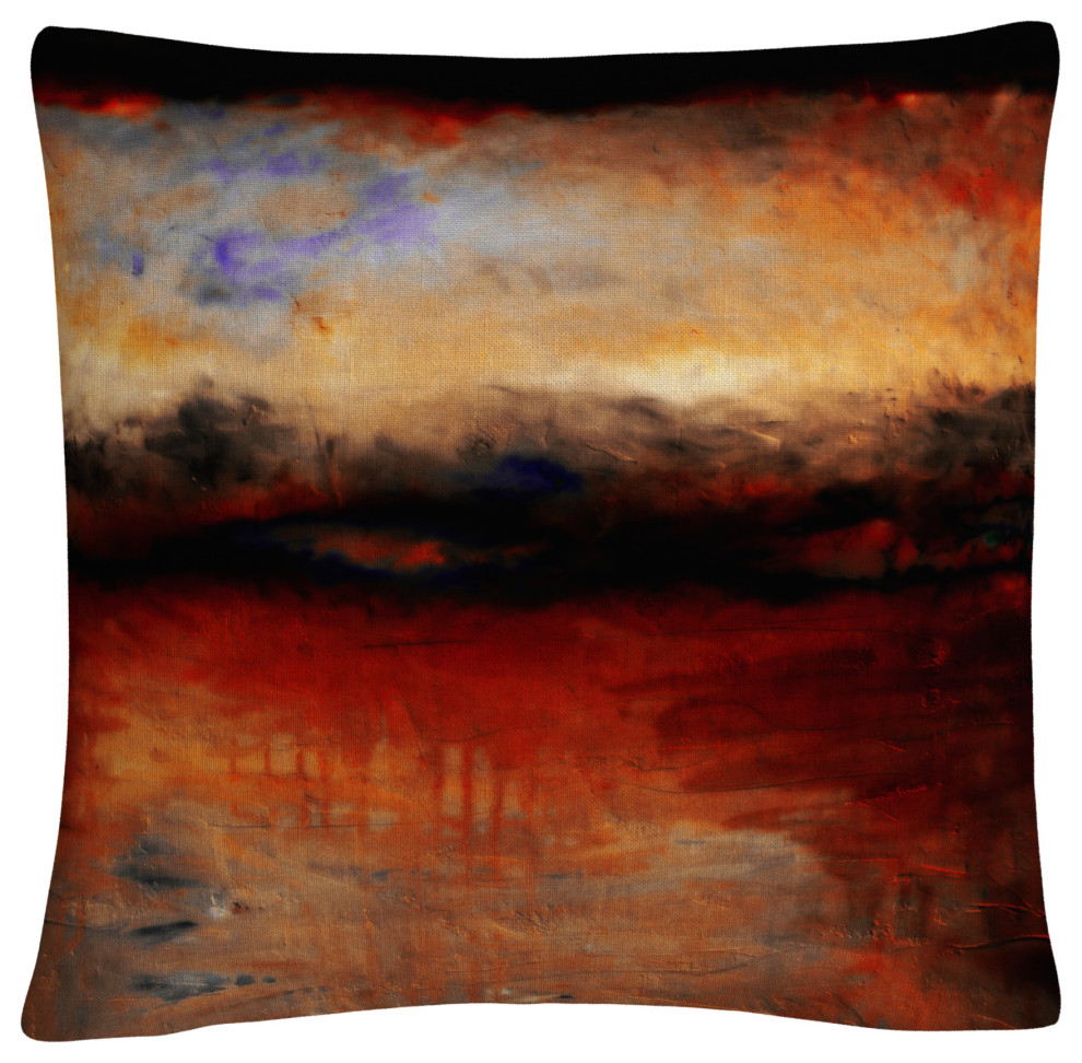 Michelle Calkins 'Red Skies at Night' Decorative Throw Pillow