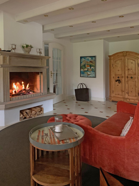 Landhaus Rottach-Egern - Kaminzimmer lantlig-vardagsrum