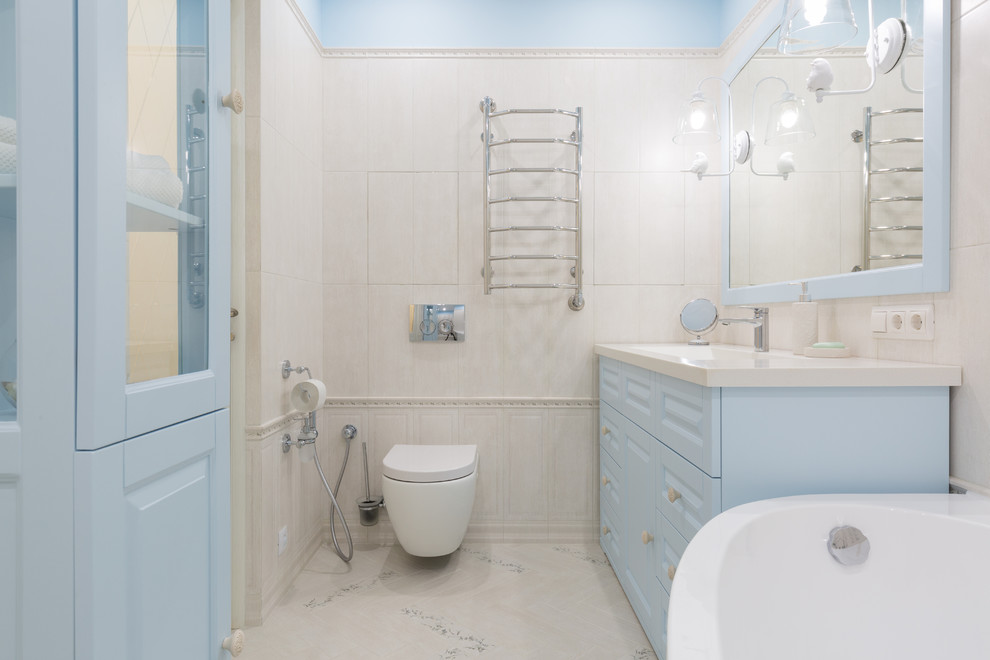 Реализованный проект ванной комнаты "Кусочек Прованса"