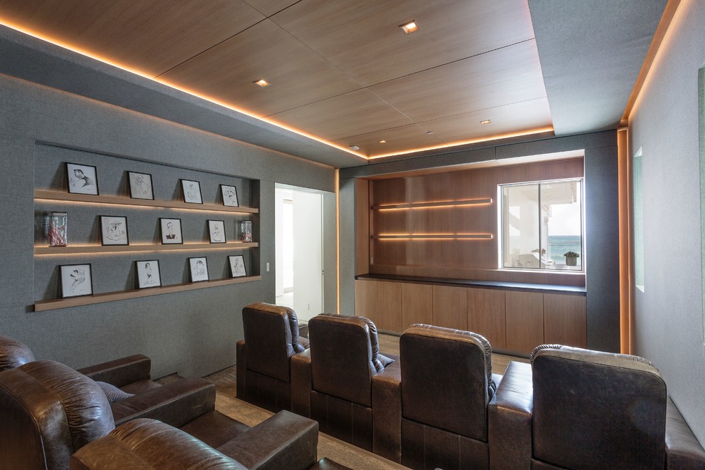 Beachfront Malibu Project - Contemporary - Home Theatre - Los Angeles ...