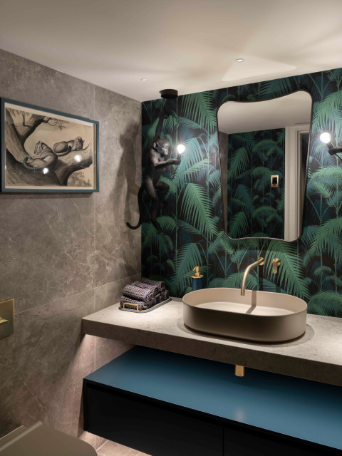 Bathroom Lighting Design trendy-lille-badevaerelse