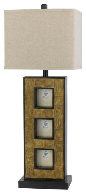Picture Frame Lamp 31" Height Resin Buffet Lamp, Cocoa