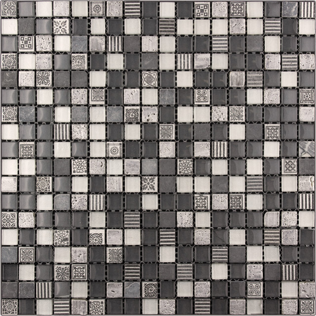 Mini Pinstripe Tile, 11.7x11.7" Contemporary Mosaic Tile by PARMA