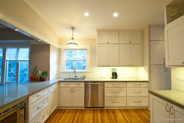 Clean and Contemporary White Kitchen contemporary-kitchen