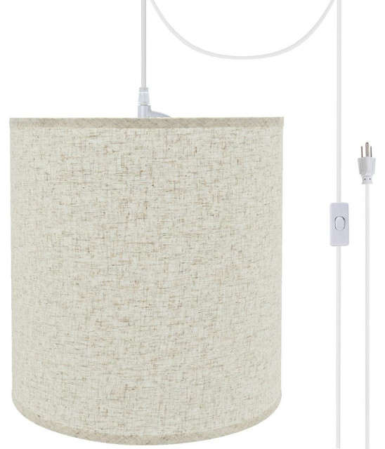 Aspen Creative 7253121, 1Light PlugIn Swag Light Conversion Kit