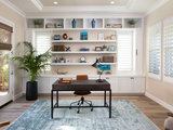 Transitional Home Office by Sharon Fox Designs