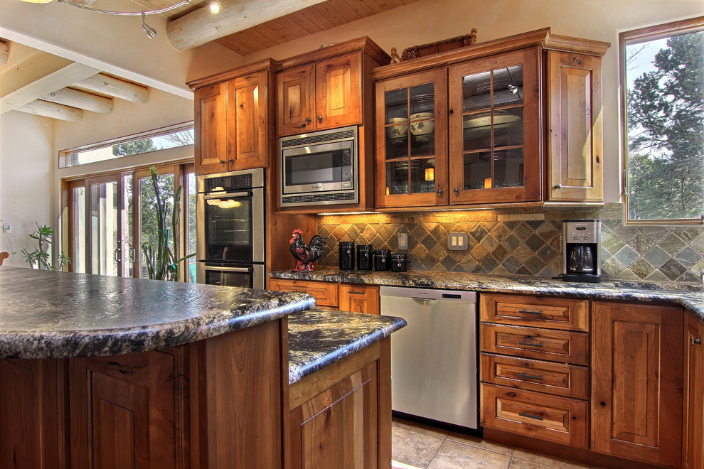 Mountain style kitchen photo in Albuquerque