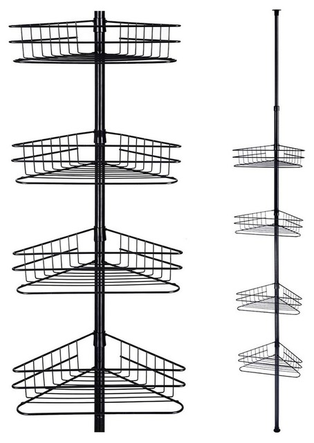 4 tier corner bathroom shelf