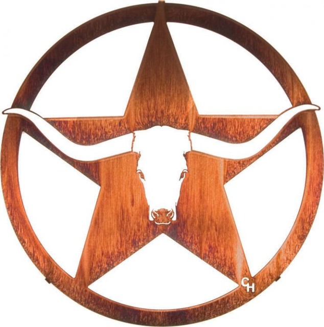 Lazart Production, Inc. Western Metal Wall Art "Lone Star Longhorn" 18