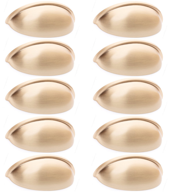 [10PACK] Diversa Brushed Gold 3" (76mm) Cup Pull
