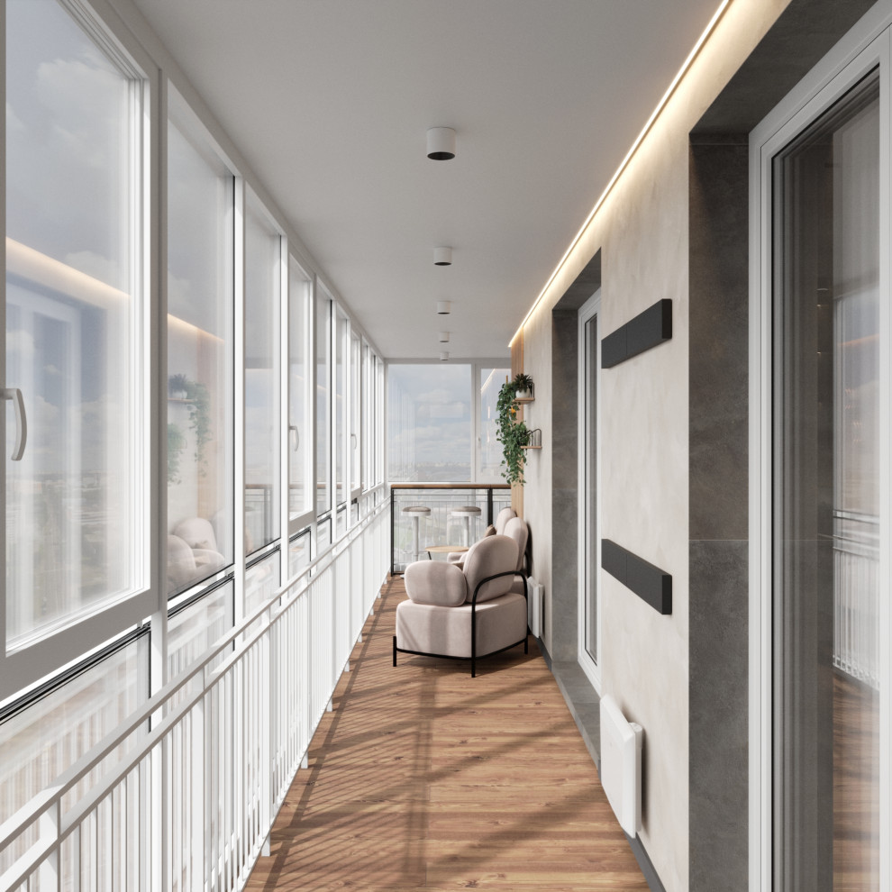 Дизайн квартиры в ЖК «Солярис» с большой лоджией