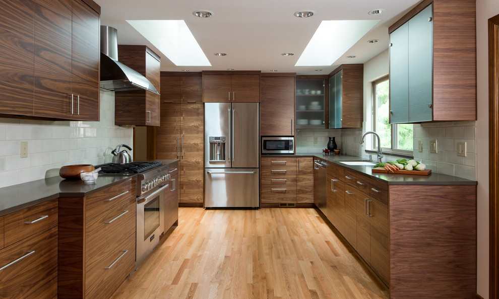 Inspiration for a contemporary kitchen in Portland.