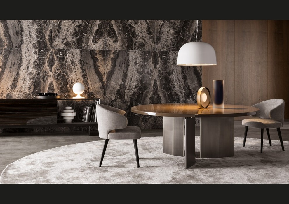 Example of a transitional home design design in Miami