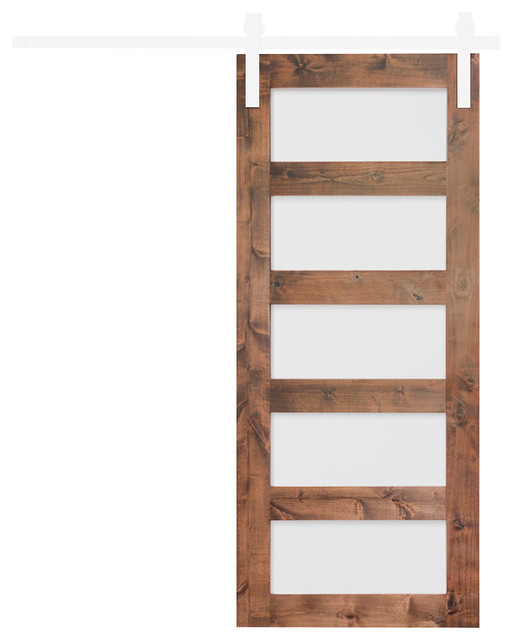 contemporary 5 panel acrylic barn door stained minwax special walnut 84x36 - 5 Panel Wood Interior Doors contemporary 5 panel acrylic barn door stained minwax special walnut 84x36 - 5 Panel Wood Interior Doors