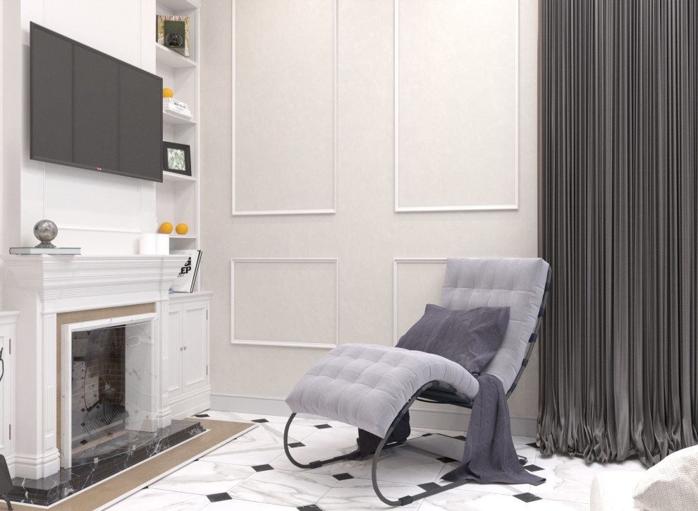 Кухня-гостинная в загородной доме