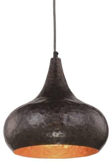 Seville Pendant Lamp, Vintage Copper Finish, 12"