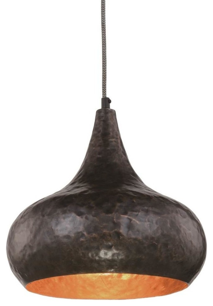 Seville Pendant Lamp, Vintage Copper Finish, 12"