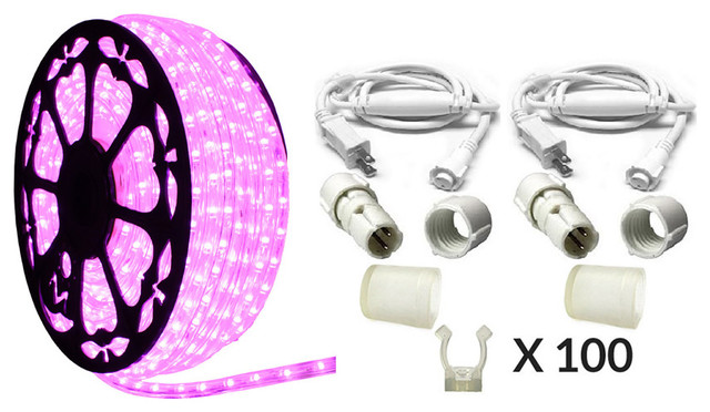 120v Dimmable Led Pink Rope Light Premium Kit 513pro Series 120v Dimmable Led Pink Rope Light Premium Kit 513pro Series