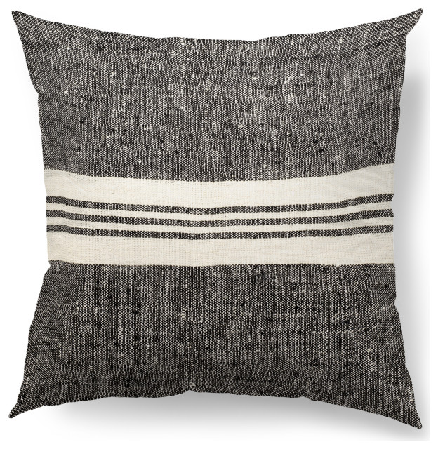 Sharon 20 x 20 Gray/OffWhite Decorative Pillow Cover Contemporary